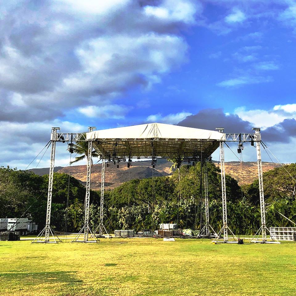 Temple Rock outdoor concert in Hawaii